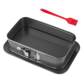 PORFOYO Springform Eckig, Rechteckige Springform, Rechteckige Backform, Kuchenform Rechteckig, 28 * 18CM Eckig Mit Flachboden, Rechteck Mit Kuchenlöser Perfekt Für Kuchen Und Torten