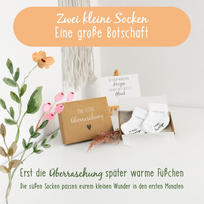Amari Baby Socks Gift Set - "Du wirst Opa" -