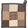 VHC Brands Kettle Grove Patchwork Blocks Pot Holder 8x8 Primitive