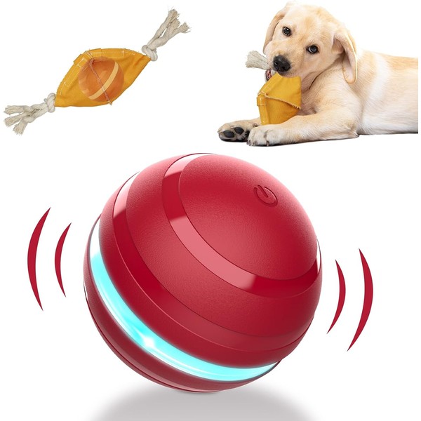 Interactive Dog Balls with Motion Activated Wicked Ball Squeaky Toy