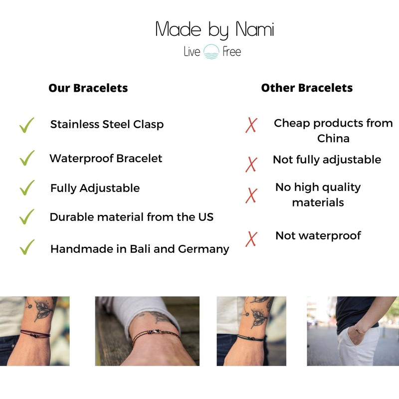 Made by Nami Thin Wrap Bracelet Men & Women with