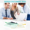 OFFCUP Document Bag A4, Pack of 5 Waterproof Zip Pockets,