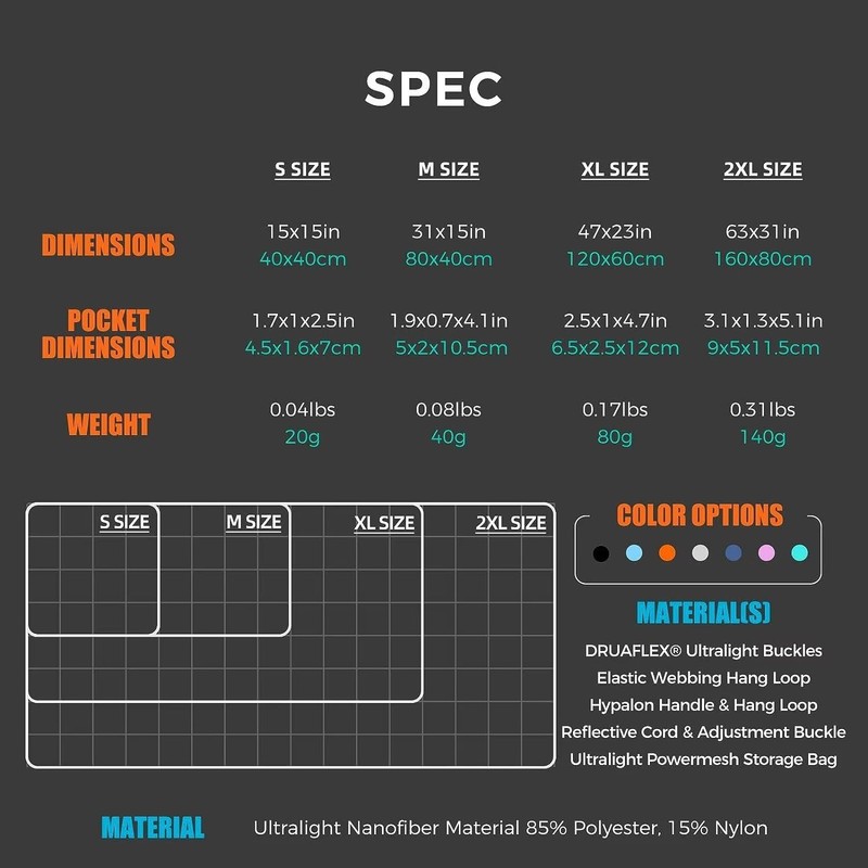 BEE NESTING Ultralight Quick Dry Towel, Extra Large&Small 2 Pack