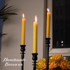 Pack of 4 Beeswax Taper Candles Hand Rolled - Smokeless
