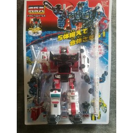 Fire Fighter Transformer Robot Figure Vehicles Polyfect Toy rare