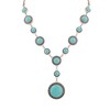 MINACHI Bohemian Created Turquoise Beaded Y-Necklace, Turquoise-toned Multi-shaped Pendant, Dainty