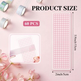 Crtiin 60 Pcs Washi Tape Cards Organizer with Storage Box –Portable Washi Tape Holder & Display Board for Scrapbooking, Journaling, DIY Crafts, Travel (Mixed-Color)