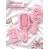 Initial Fluffy Detangler Brush & Compact Mirror, Cute Gifts for