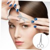 Mikinona 2pcs Stainless Steel Eyebrow Grooming Scissors Compact Facial Hair