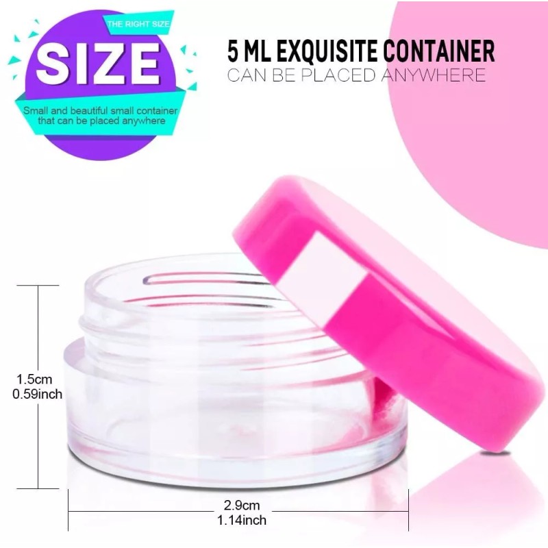 HNYYZL Contenedor Envase Vacio Balsamo 11 Colores 55piezas 5gramos