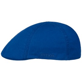 Stetson Texas Cotton Flat Cap with UV Protection 40+ - Cotton Peaked Ivy Cap - Solid-Color Cap for Spring/Summer Royal-Blue XL (60-61 cm)