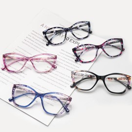 CLASAGA Reading Glasses for Women Anti Glare Blue Light Blocking Glasses Fashion Ladies Readers Spring Hinge Eyeglasses