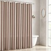 WOUVMA Brown Striped Shower Curtain Neutral