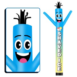 Shaved Ice Theme Inflatable Weird Wave Dancer Tube Man Outdoor Advertising Promotional Digital Air DancerColor: Shaved ice sky blue, Size: 10ft