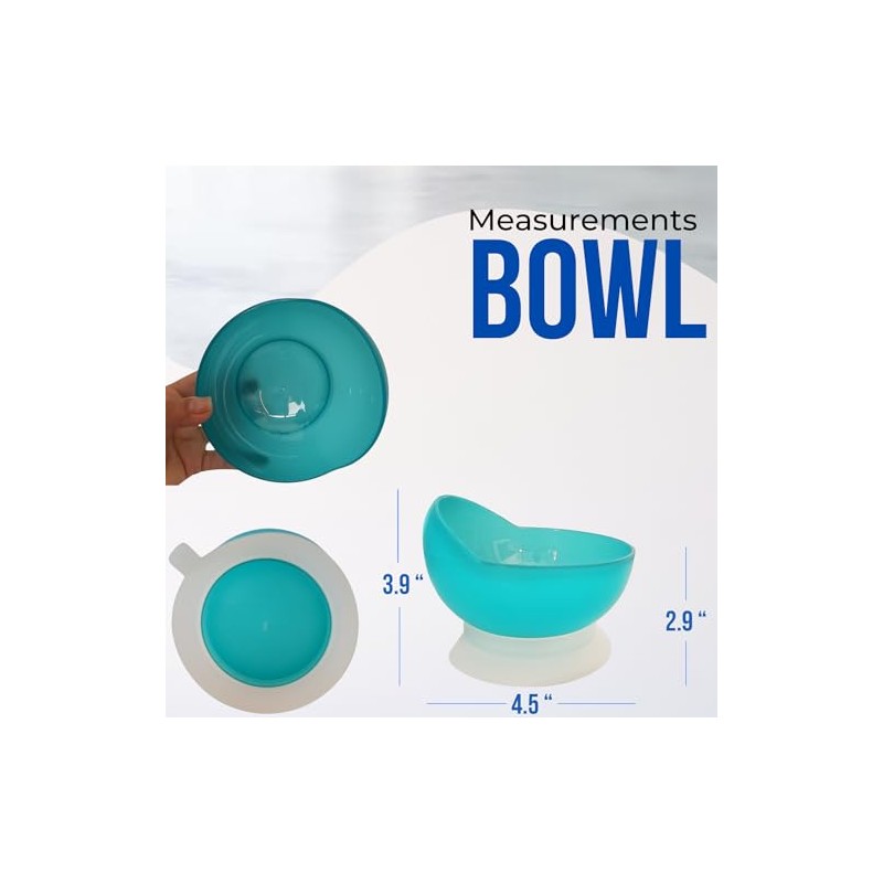 Scoop Bowls for Elderly | High-Low Scoop Bowl with Suction