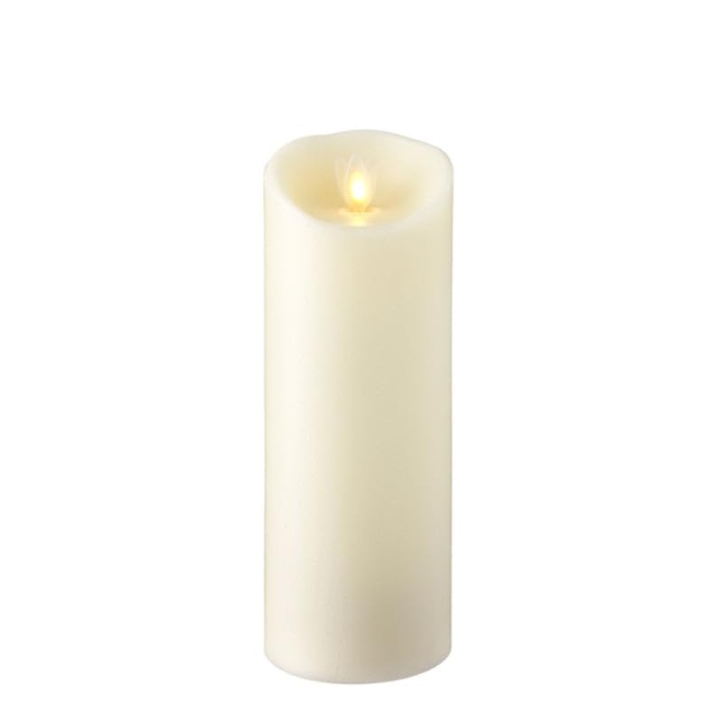 RAZ Imports 3"X4" Moving Flame Ivory Pillar Candle