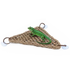 AQUA KT Reptile Lounger Lizard Bearded Dragon Snake Climbing Hammock for Reptile Bedding Amphibian Habitat Decoration, Made of Seagrass