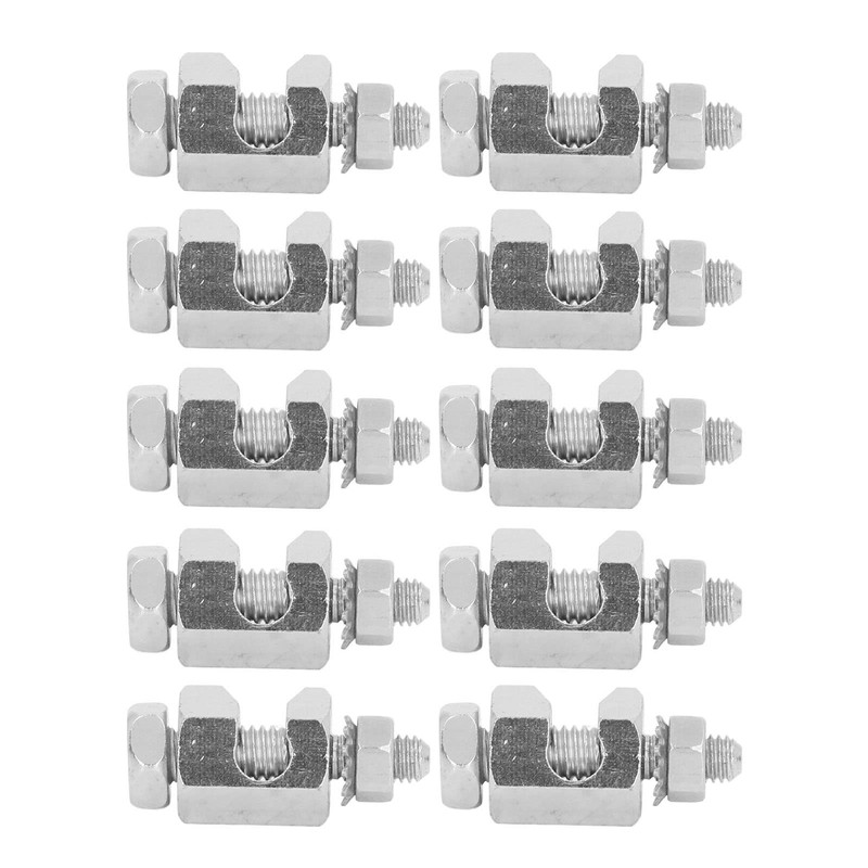 Cable Clamp, 10 Sets Solar Panel Photovoltaic Coupling Ground Lug