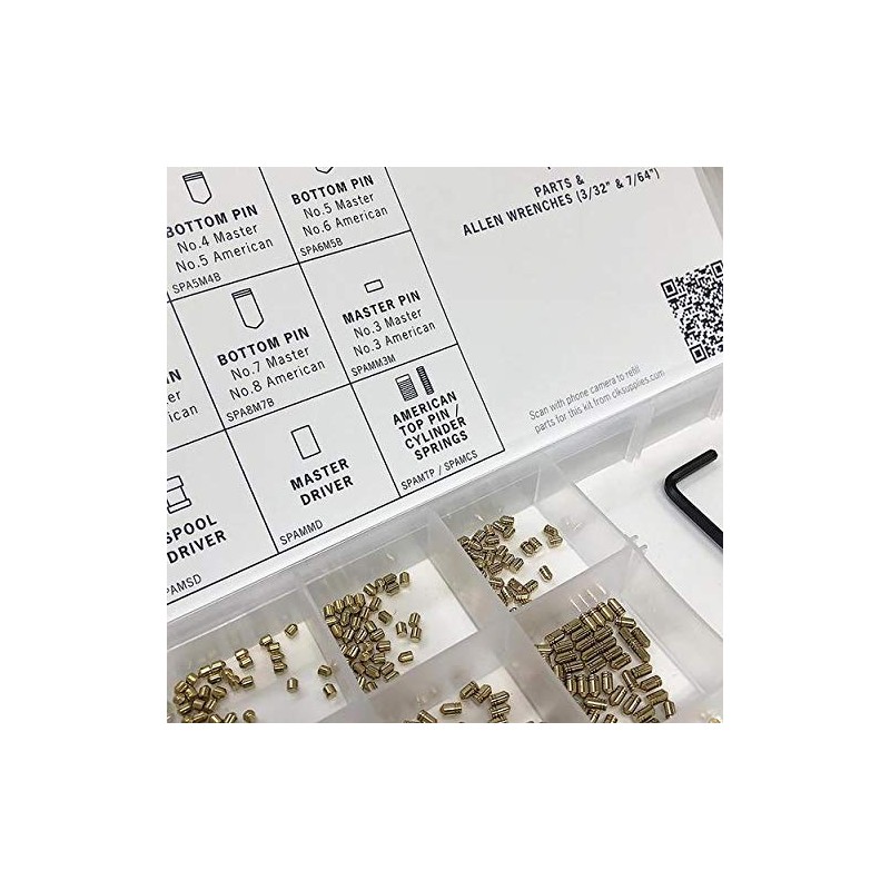 American Lock, Master Padlock Re-Keying, Pin Kit with Tools
