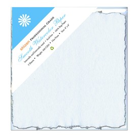 Shizen Design, Watercolor Paper, White, Hot Press, 4x4 Inches, Pack of 5 Sheets, WC 317