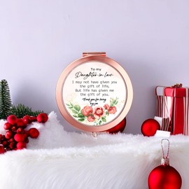 Kasuwow Daughter in Law Gifts Compact Mirror from Mother, for Daughter in Law, Daughter in Law Birthday Gifts, Daughter-in-Law Gift, Wedding Gift for Daughter in Law Mirror