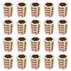 sourcing map 40Pcs Threaded Inserts, M10-1.5x20 Zinc Alloy Hex-Flanged Nut