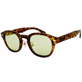 FaceTrick az Label Stylish Reading Glasses Men Women Blue Light Cut UV and Near-Infrared Cut High-Performance Lenses Sabae Manufacturer Brown Demi/Light Green Lens RG2115-2LG +2.00
