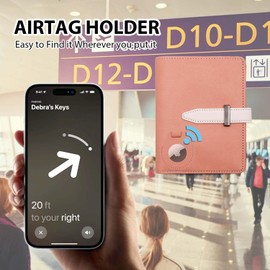 Sbrinnaliao Passport Holder with Airtag for Women/Men,Airtag Passport Wallet for Travel,Cute Passport Holder Rfid Blocking,Travel Wallet for Cards Passport Cover Case, Pink1, Simplicity