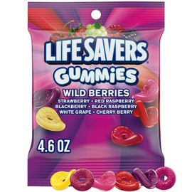 LIFE SAVERS Gummies Candy, Wild Berry Gummy Candy Variety Pack, 4.6 Oz Bags (Pack of 12)