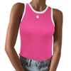 Zeagoo Womens Tank Tops Square Neck Cute Layer Seamless Ribbed