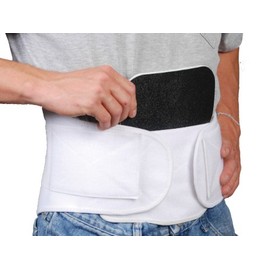 Bilt-Rite Mastex Health 10-10091-MD Lumbo Protech Back Support, White, Medium