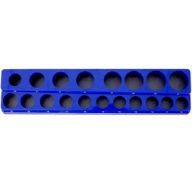 Udorich Simplify Workspace with Magnetic Socket Organizer Set, 6-Piece Set for 1/4", 3/8", 1/2" Drives, Red and Blue