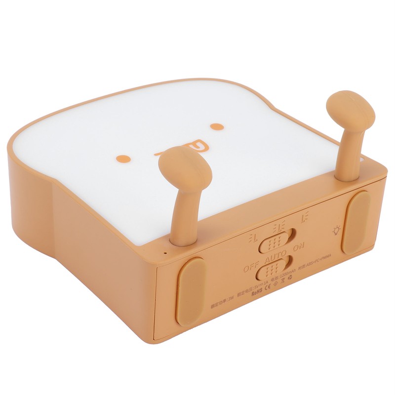 Bread Night Light with USB Charging and Timer Cute Bedroom
