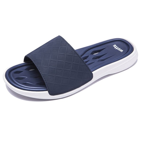 Ranberone Sandals, Drainer, Bath Slippers, Ultra Lightweight, Perforated Anti-Slip, Easy to Wear, Veranda Sandals, Odor Resistant, Hygienic Slippers, For Indoor Use, Unisex, navy