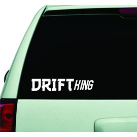 Drift King Small Quote Design Sticker Vinyl Art Words Decor Car Truck JDM Windshield Race Drift Window