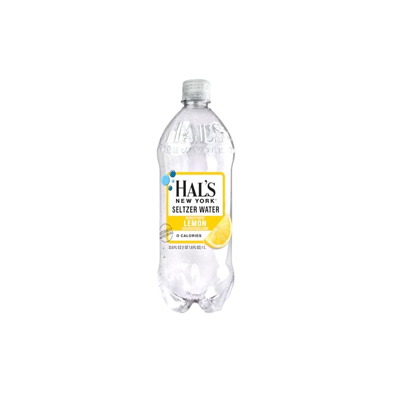 Hal's New York Seltzer Carbonated Flavored Sparkling Water, Zero Sugar,