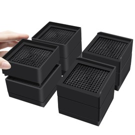 Flechazo Pack of 8 Furniture Bed Risers, 2 or 4 Inch Heavy Duty Adjustable Plastic Triangular Furniture Risers with Non-Slip Mats for Bed, Desk, Sofa