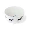 FRINGE STUDIO Happy Breeds Large Straight Bowl (475015) White