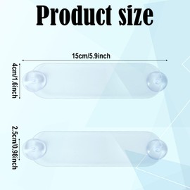 BOXOB 2pcs EZ Pass Holder, EZ Pass Strips with Adhesive & Strong Suction Cups Universal Transponder Windshield Mount for All Major Toll Passes