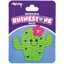 iscream Sparkly Rhinestone Sweethearts Cactus 2" Mini Vinyl Cling Decal
