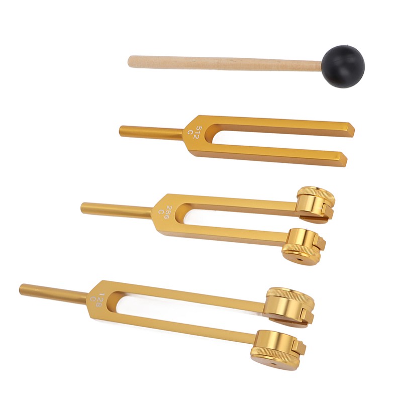 3 Pcs Aluminium Alloy Tuning Fork Set 128 256 512Hz