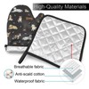 Abucaky Cute Dogs Black Oven Mitts and Pot Holders Insulated