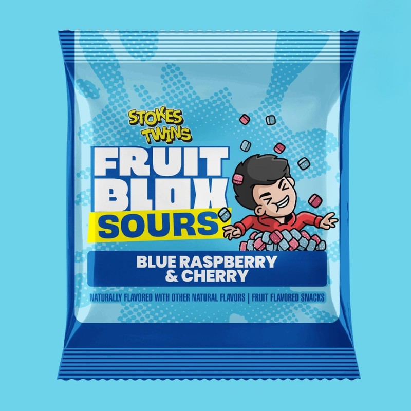 Fruit Blox Sours Blue Raspberry & Cherry Fruit Snacks, 2