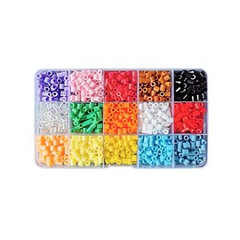 2400PCS Fuse Bea-ds Kit-15 Colors,5mm Bea-ds Set for Kids,Iron Beads, Melting Kit & Storage Case with Pegboards, Pattern Cards Tweezers, Ironing Paper and Keyring Etc