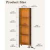 Apetaccat Book Shelf with LED Lights, Modern 4-Tier Bookcase, Open