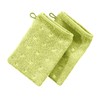 Möve Quadretti Walk Wash Mitt Pack of 2 Light Green