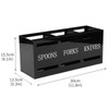 Küchenutensilienhalter Schwarz – 3-Fach Besteck Organizer aus Acryl, Behälter für