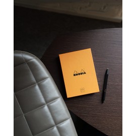 Rhodia 194053C Writing Set with Box and Memo Pad N°13 Rhodiatime, DIN A6, 11.5 x 16 cm, Lined, 240 Sheets, 80 g, Individually Shrink-Wrapped, Practical and Compact, Orange, 1 Set