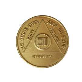 28 Year Bronze AA (Alcoholics Anonymous) - Sober / Sobriety / Birthday / Anniversary / Recovery / Medallion / Coin / Chip