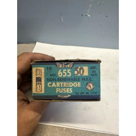 EAGLE 50 AMP CARTRIDGE FUSES #655 250V (LOT OF 10) NEW FREE SHIPPING